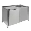 Ванна моечная цельнотянутая закрытая односекционная с рабочей поверхностью КОБОР ВМЦЗР/1-120/70